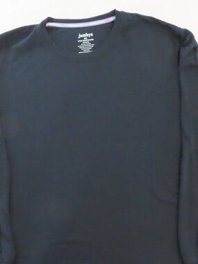 Jambys Long Sleeve Jamtee Black XXL Modal Soft Loungewear Comfy College Relax